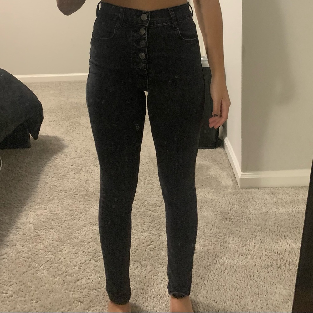 High waisted garage skinny jeans